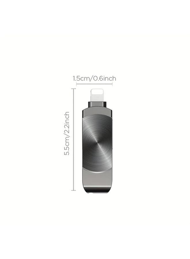 Eaget 128GB Dual Interface USB 3 2 Flash Drive For iPhone iPad Mac PC High Speed Data Transfer External Storage Black - Image 3